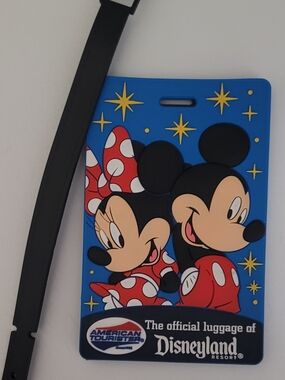 Disney Travel Co. Disneyland Resort Mickey & Minnie Luggage Tag - Blue